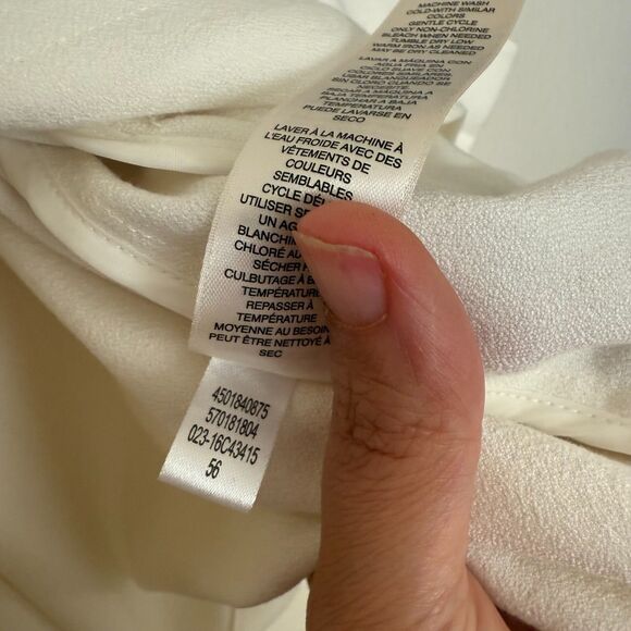 Chico's Blazer Square-Cut Crepe Jacket Size 3/XL Ivory Career Office Business - Picture 4 of 12